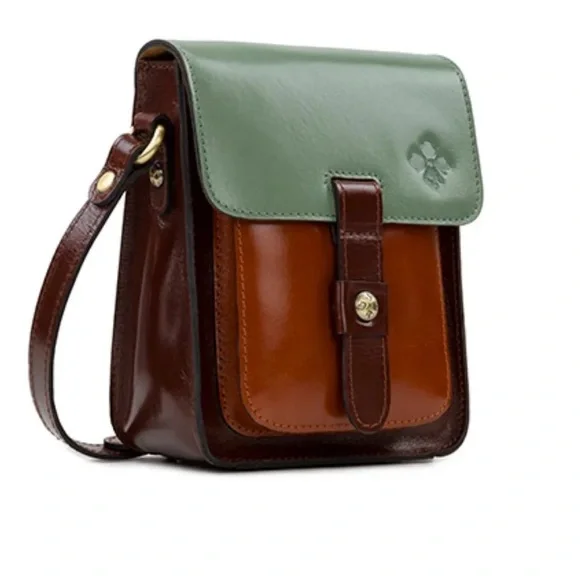 NEW Patricia Nash Two-Tone Lari Leather Crossbody Bag - Picture 2 of 4